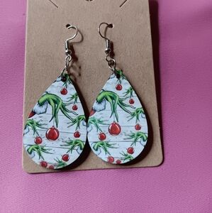 Christmas Tear Drop Earrings Sublimation